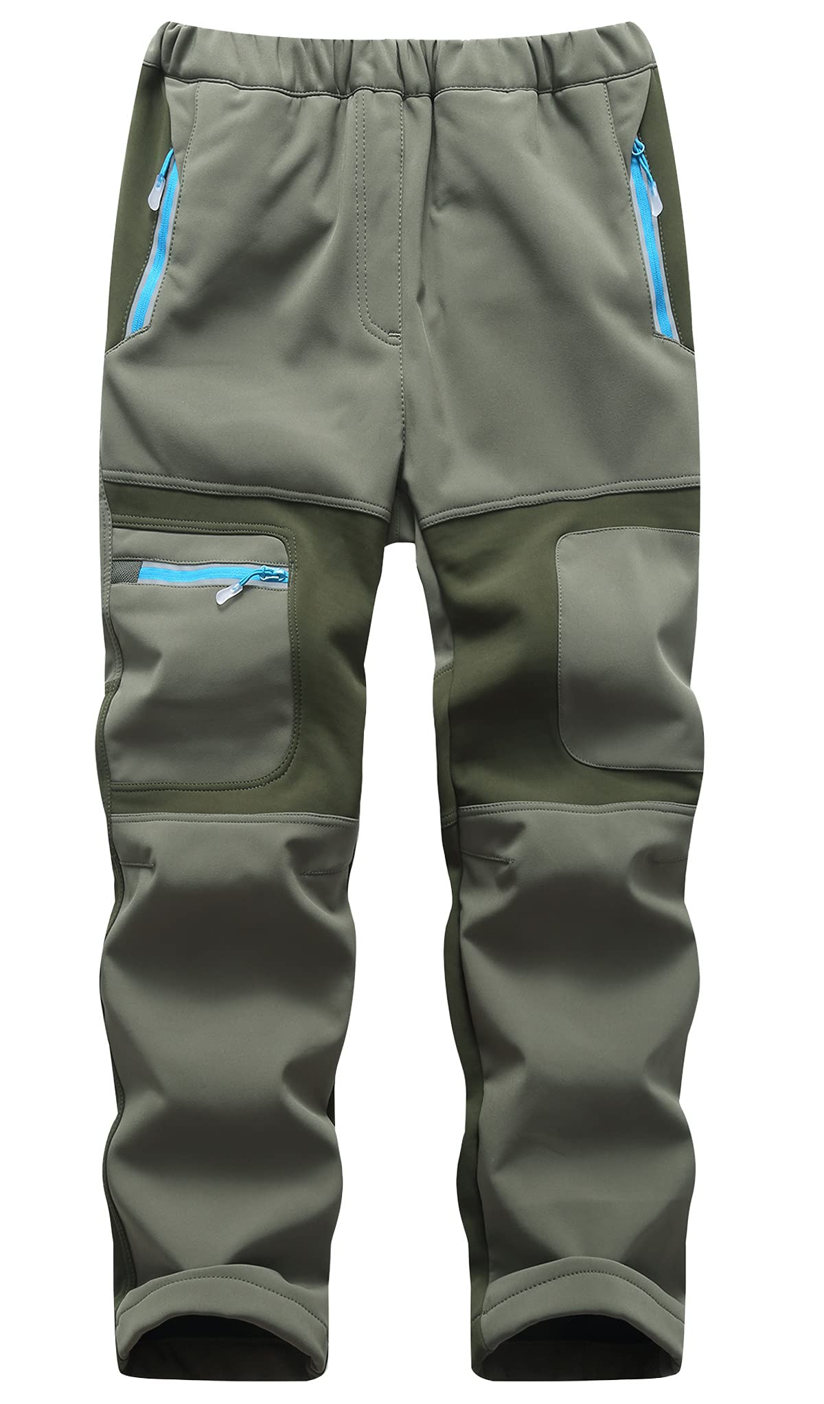 Machbaby Kinder Jungen Mädchen Softshellhose Outdoorhose mit Fleecefütterung Sporthose Atmungsaktiv Warm Funktionshose Regenhose Trekkinghose Skihose