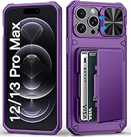 Vista 49 de Funda para iPhone 16 Pro Max con tarjetero (4-5 tarjetas), funda deslizante para cámara y protección de grado militar, a prueba de golpes, Azul