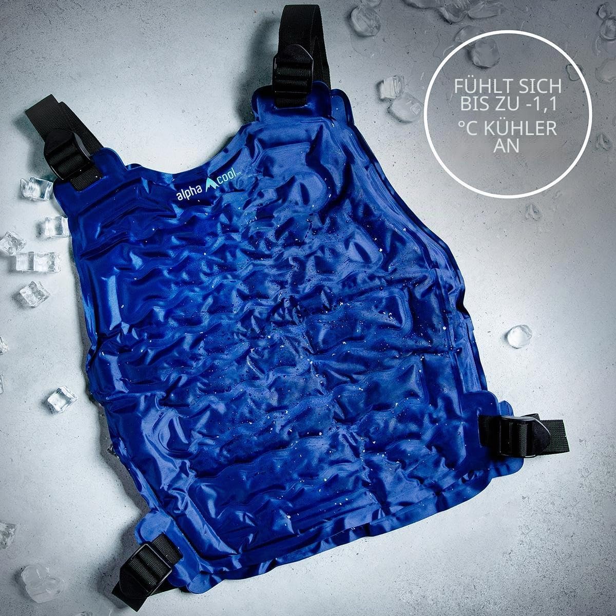 Alphacool Polar Kühlweste für Damen und Herren - Wiederverwendbare flexible Kühlweste mit verstellbaren Trägern für heißes Wetter Outdoor Arbeitsbedingungen