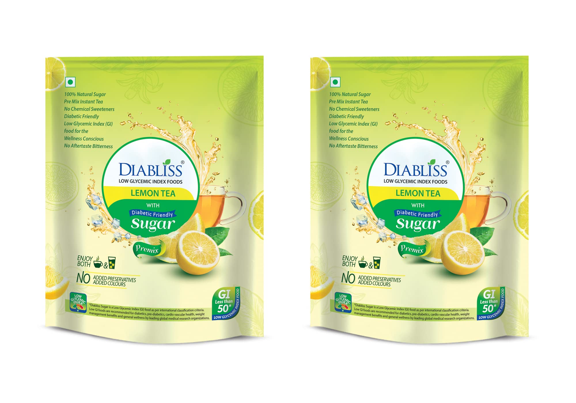 Diabliss Herbal Lemon Tea 500g Pouch - Refreshing Taste Low Glycemic Index (GI) Food Sugar Free Pack of 2 - Diabetes (B0BQF1C6GC) Amazon Price History, Amazon Price Tracker