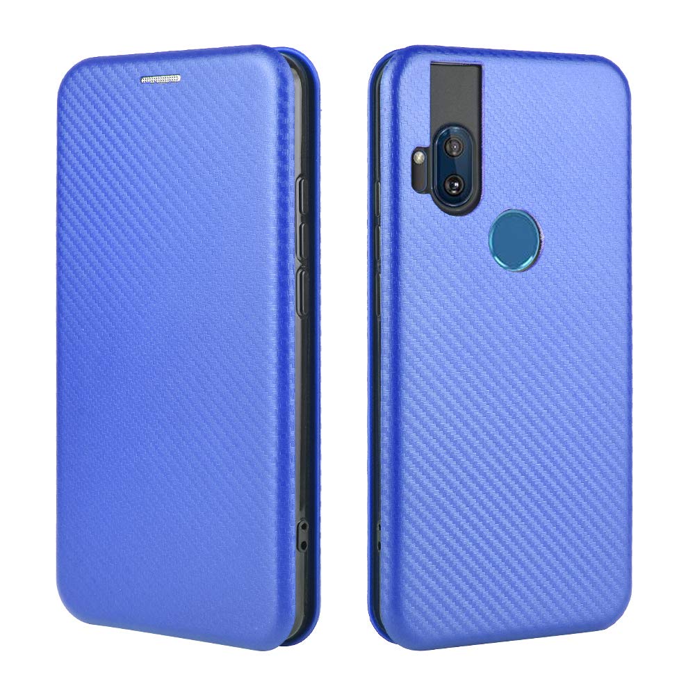 Custodia Flip in Tessuto Oxford e Pelle PU Compatibile con Motorola Moto One Hyper XT2027, Cover Protettiva con Chiusura Magnetica e Tasche per Carte (Nero