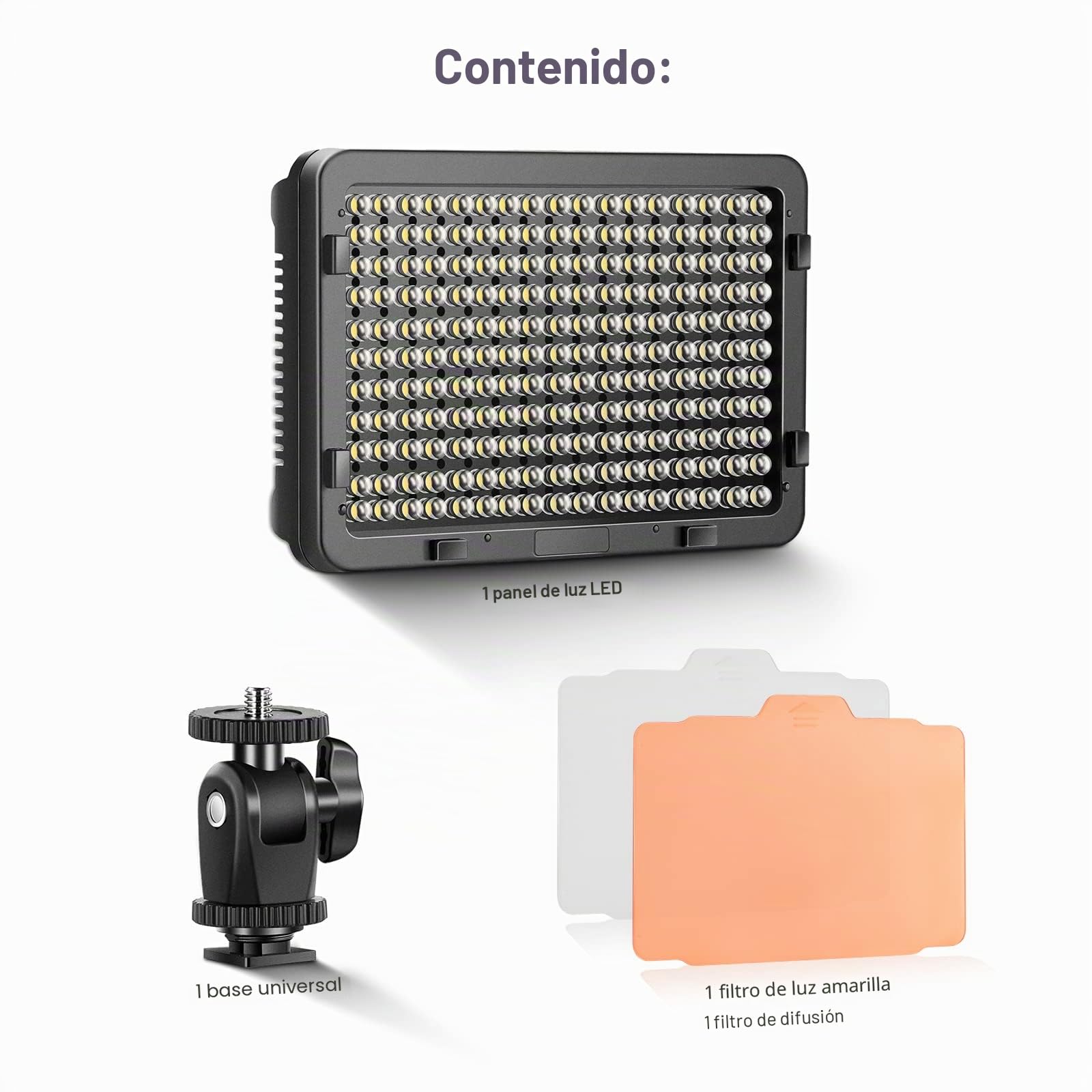 Neewer 176 LED Luz LED Video Cámara Ultrabrillante 3200-5600K Regulable 1/4 de Pulgada Rosca Montura para Canon Nikon Pentax Panasonic Sony Samsung Olympus y Otras Cámaras DSLR