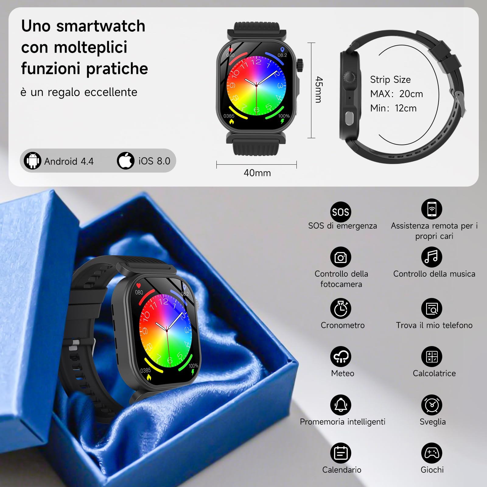 YUPENG 2026 Smartwatch ECG/HRV/Lipidi/Pressione Sanguigna/Acido Urico/BMI | 1.88" Orologio Fitness con Chiamate, 24H Sonno/Temperatura/Cardiofrequenzimetro/SpO2/Micro-Check-up/SOS, Android iOS, Nero