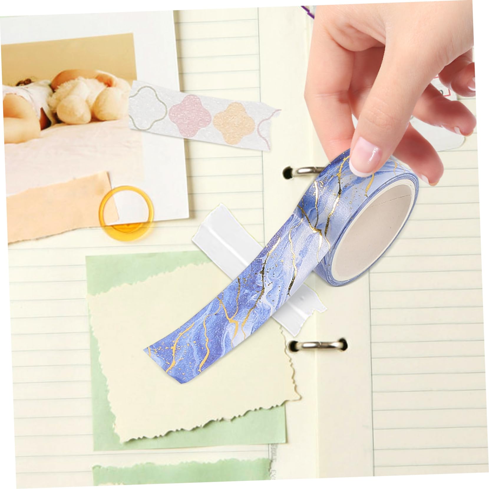 SHINEOFI 70rotoli Nastro Adesivo Decorativo Stile Marmo Washi Tape Per Scrapbooking Fai Da Te e Decorazioni Di Diario Residui Di Colla
