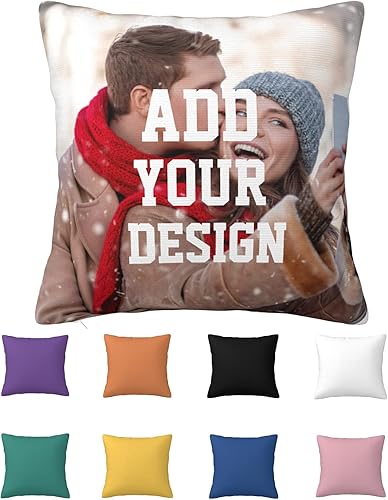 Fundas de almohada personalizadas con imagen fotográfica, fundas de almohada personalizadas de 18 x 18 pulgadas, tamaño estándar, Día de la Madre,