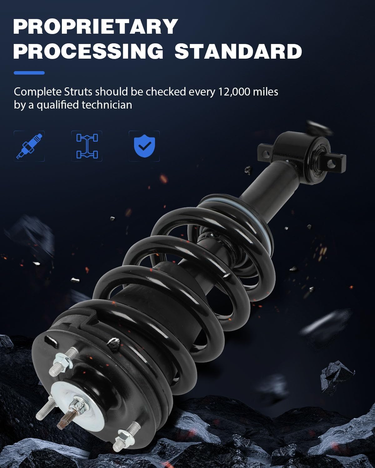 ECCPP Struts Complete Struts Spring for 2014-2018 for Chevrolet Silverado 1500 2019 for Chevrolet Silverado 1500 LD 2014-2018 for GMC Sierra 1500 Struts Shocks for 239112 Front Struts