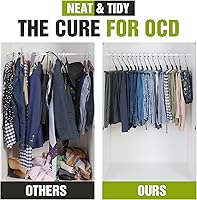 Vista 5 de Spring Fever - Perchas para pantalones de extremo abierto, antideslizantes, acolchadas con esponja, cromo, espuma resistente, ahorro de espacio