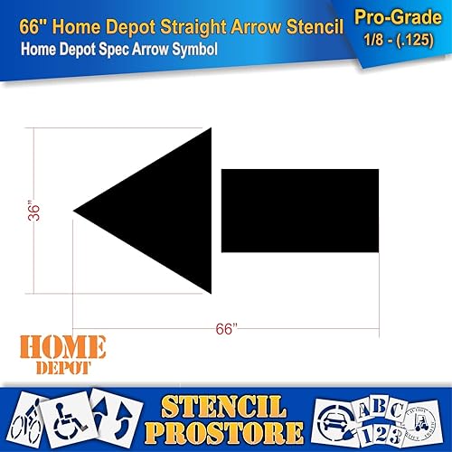 Miniatura 6 de Home Depot - Plantillas de flecha recta de 66 pulgadas - 66 pulgadas x 36 pulgadas x 116 pulgadas (63 mil) - Servicio ligero