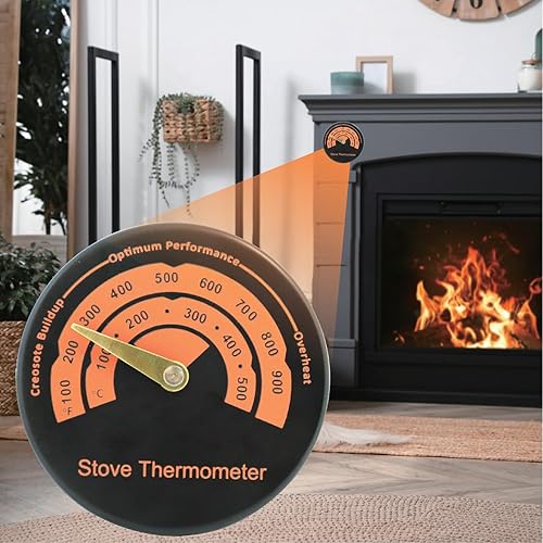 Miniatura 2 de Termómetro de estufa para estufa de incendios, medidor de temperatura del horno, estufas de combustión, estufas de gas, estufa de pellets, evita