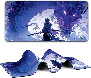 BESTOR Anime Series DragonWarrior Anime Mouse pad with Anti-fray Stitching, Waterproof Surface &amp; Non-Slip Rubber Base Stit...