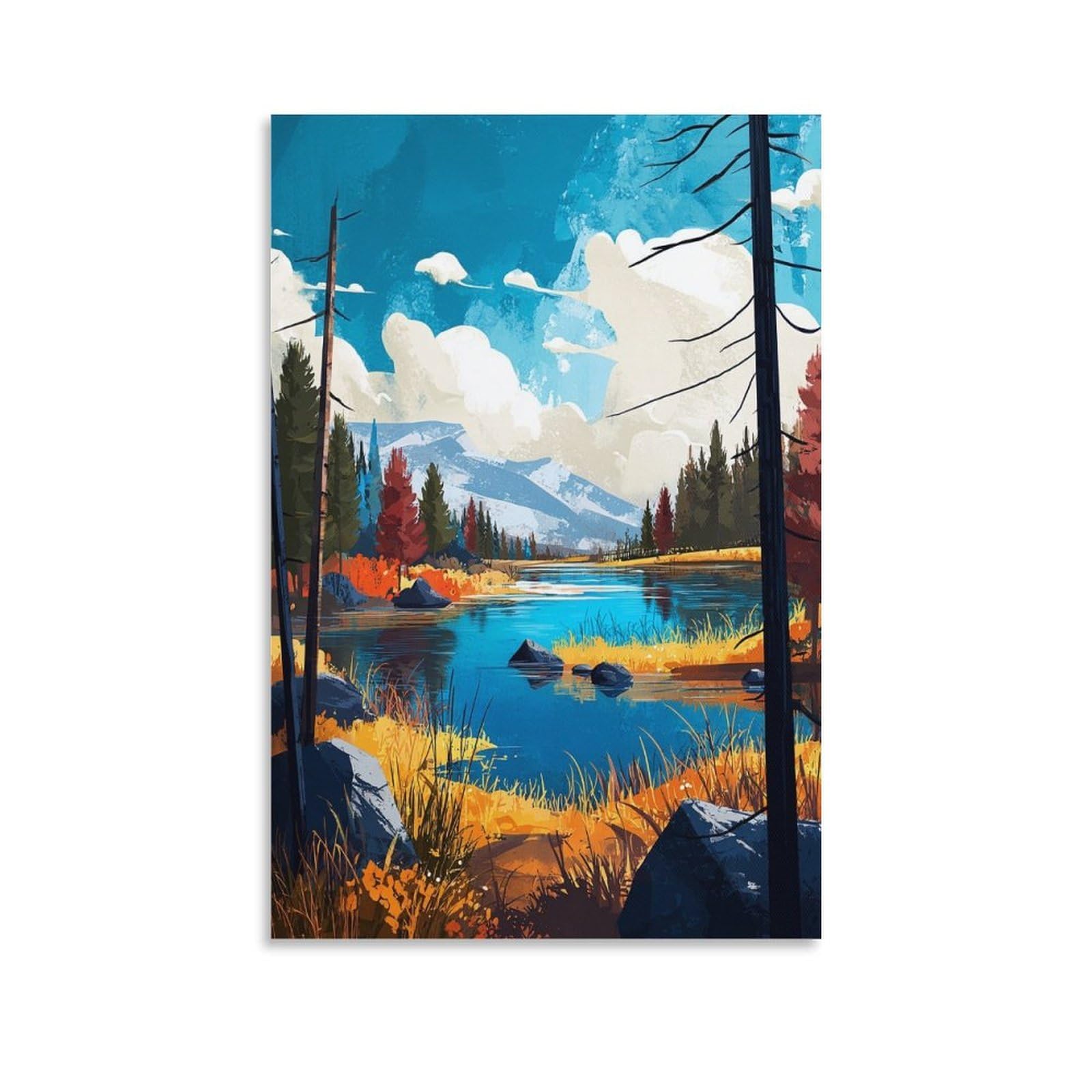 ZBBGGOZ Adirondack Park Poster 20x30inch(50x75cm) Canvas Wall Posters And Art Picture Print Modern Family Bedroom Decor