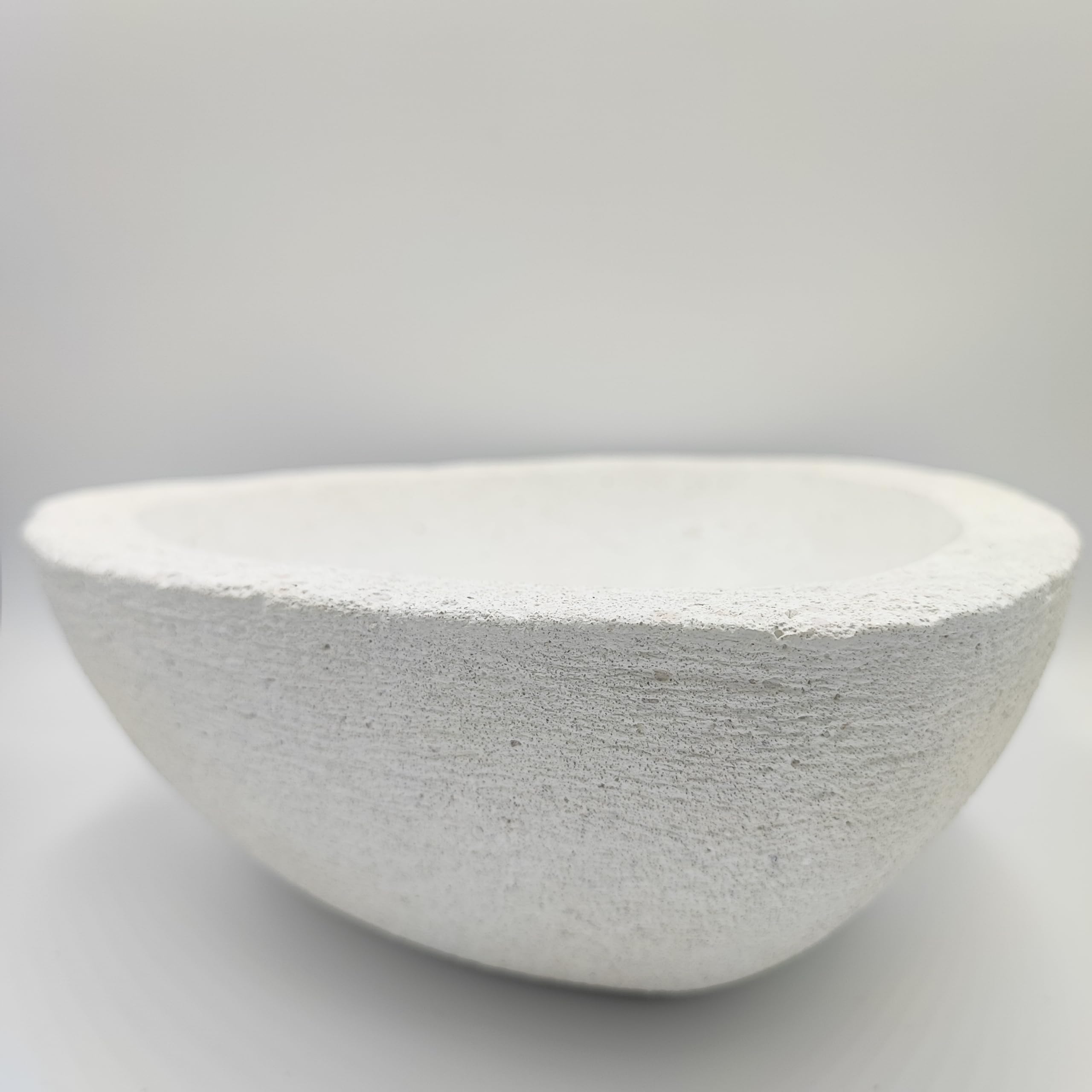 Pot de fleurs en pierre naturelle triangle blanc pour bonsaï