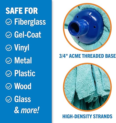 Miniatura 9 de Recambio de cabeza de trapeador de algodón con rosca para repuestos, cabezales de trapeador de algodón, productos de limpieza de barcos, fregona de