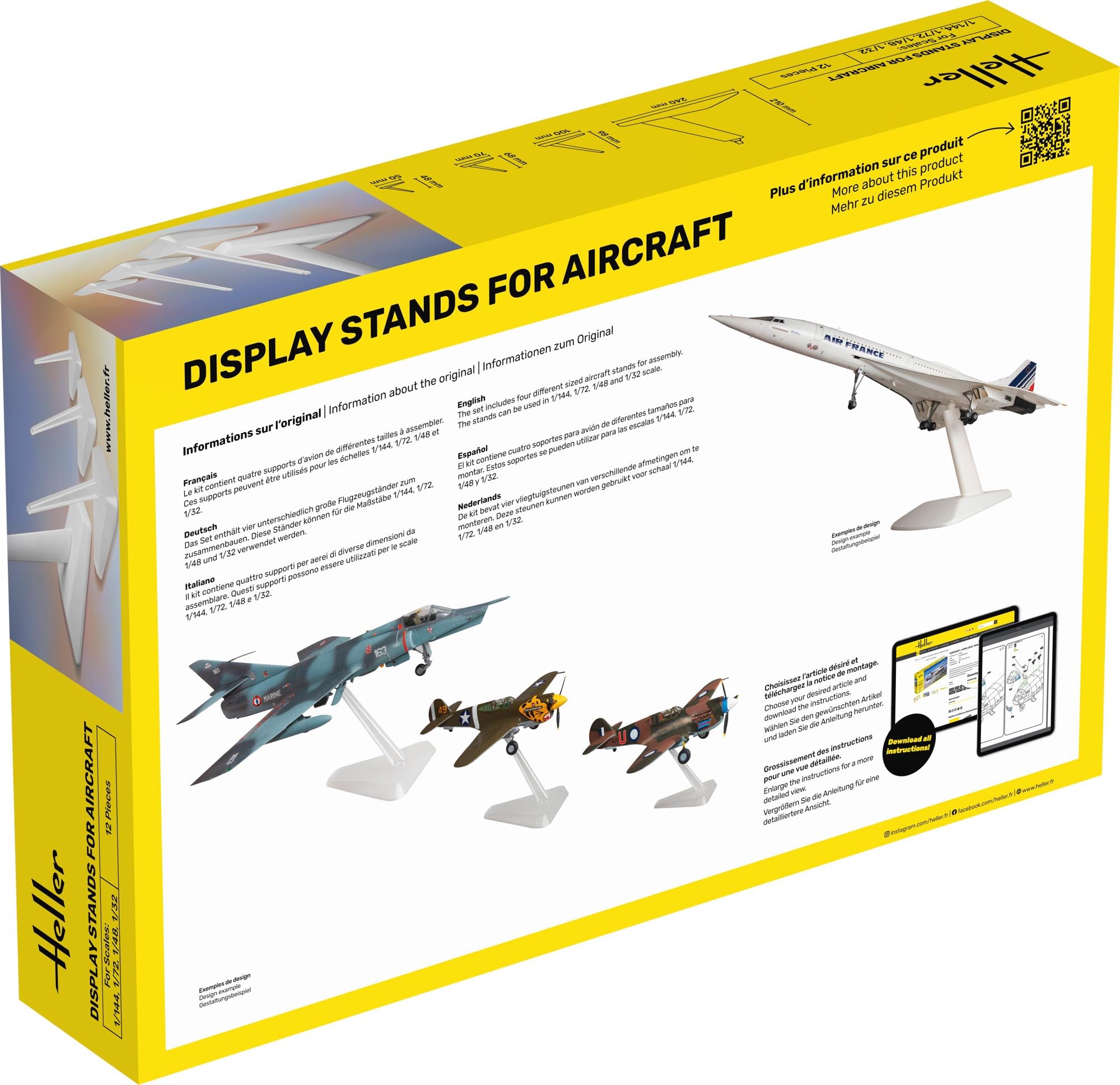 Heller Display Stands For Aircraft, Unpainted - Image 2