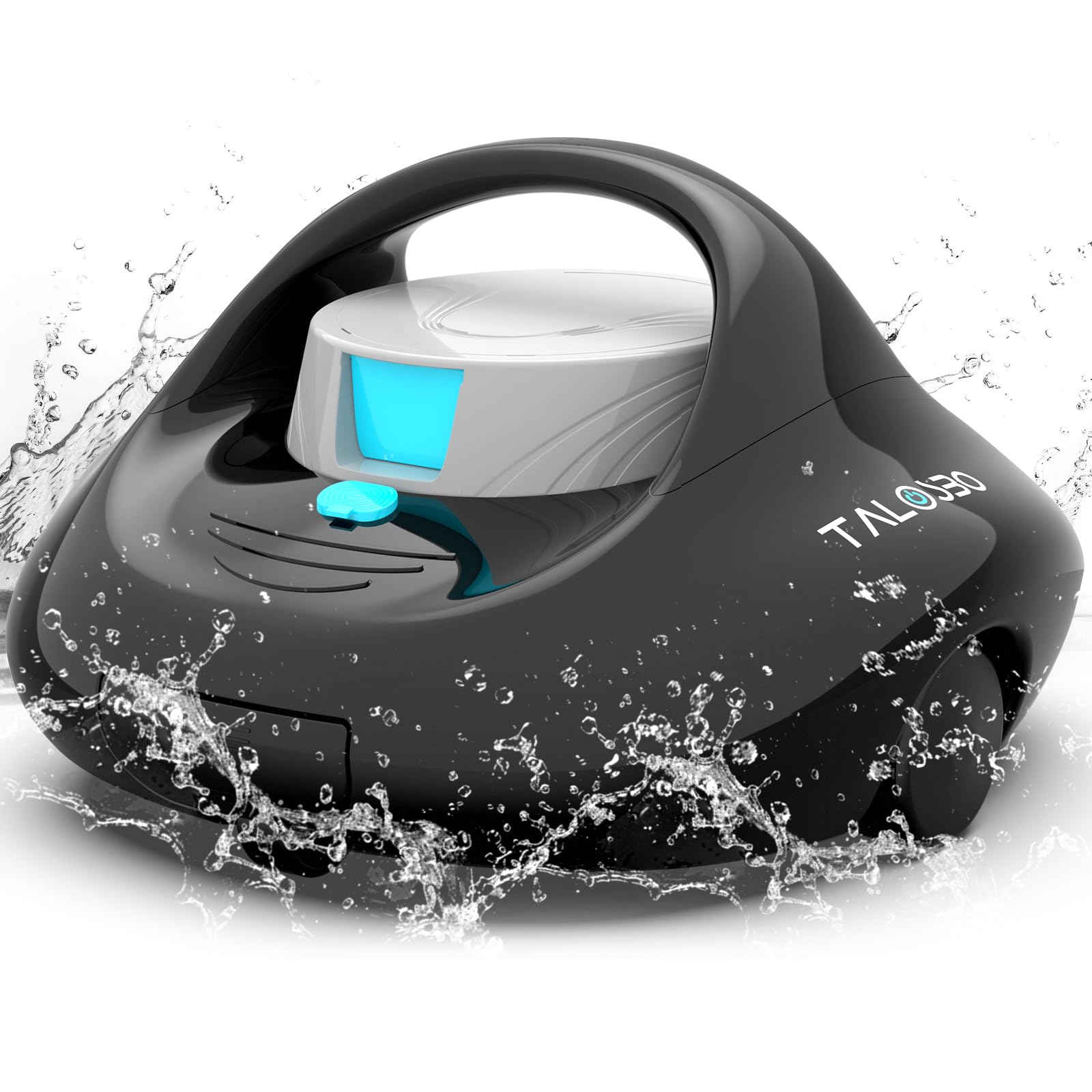 Pleco Se Aspirateur Piscine Hors Sol, 130 Min de Nettoyage Puissant, Charge Rapide en 2,5h, Moteurs à Double Entraînement, Idéal pour Robot Piscine Plat Jusqu'à 85 m²