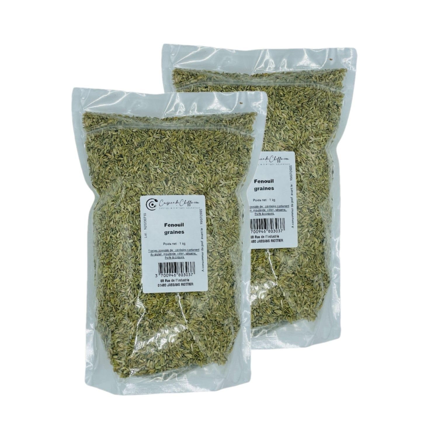 Cuisine de Cheffe.com - Lot 2x Fenouil graines - Sachet 1kg