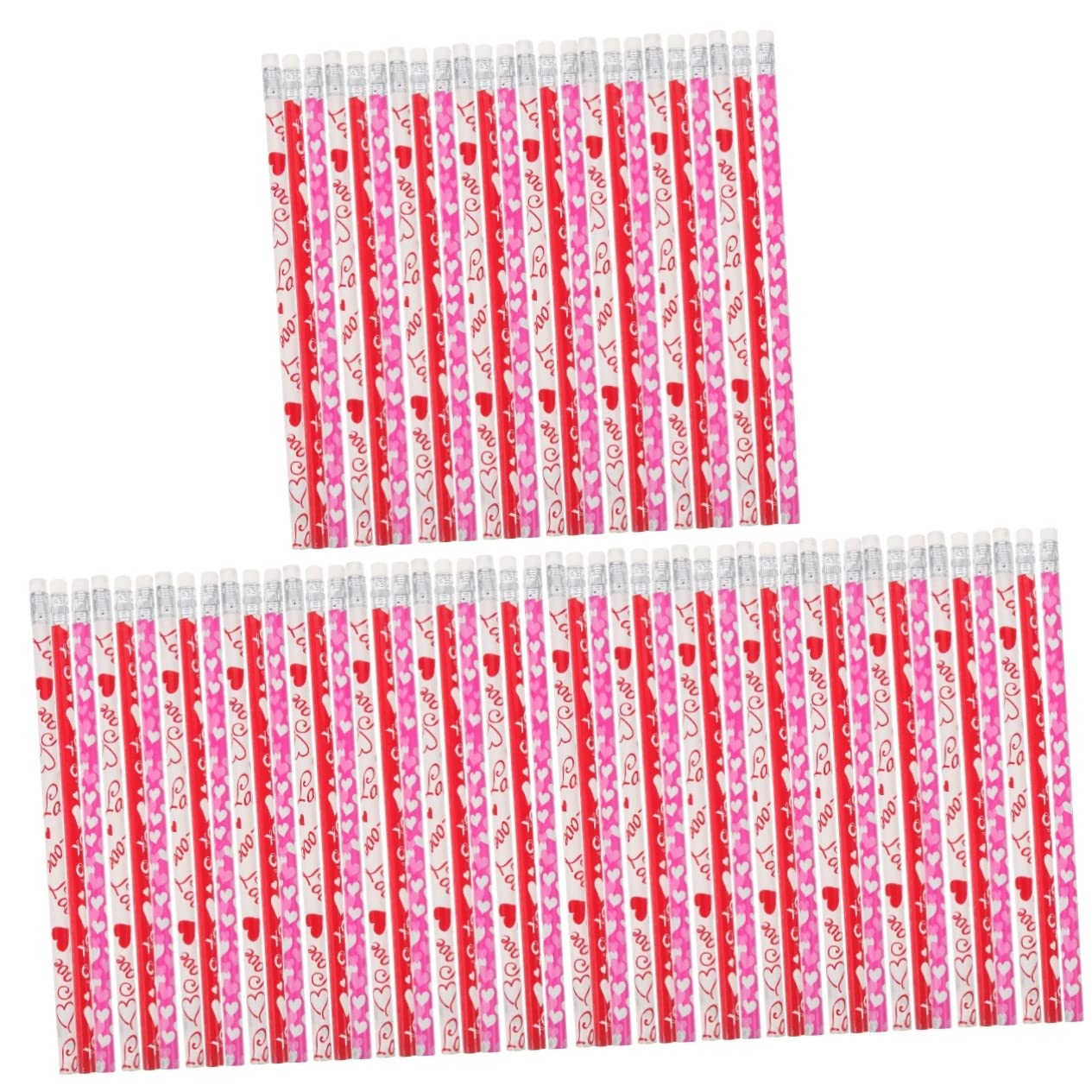 NUOBESTY 3 Ensembles Amour Crayon Crayons En Vrac Crayon Cas Valentines Crayons Hb Embrayage Taille-Crayon Valentine Saint Mini Golf 50 pièces * 3
