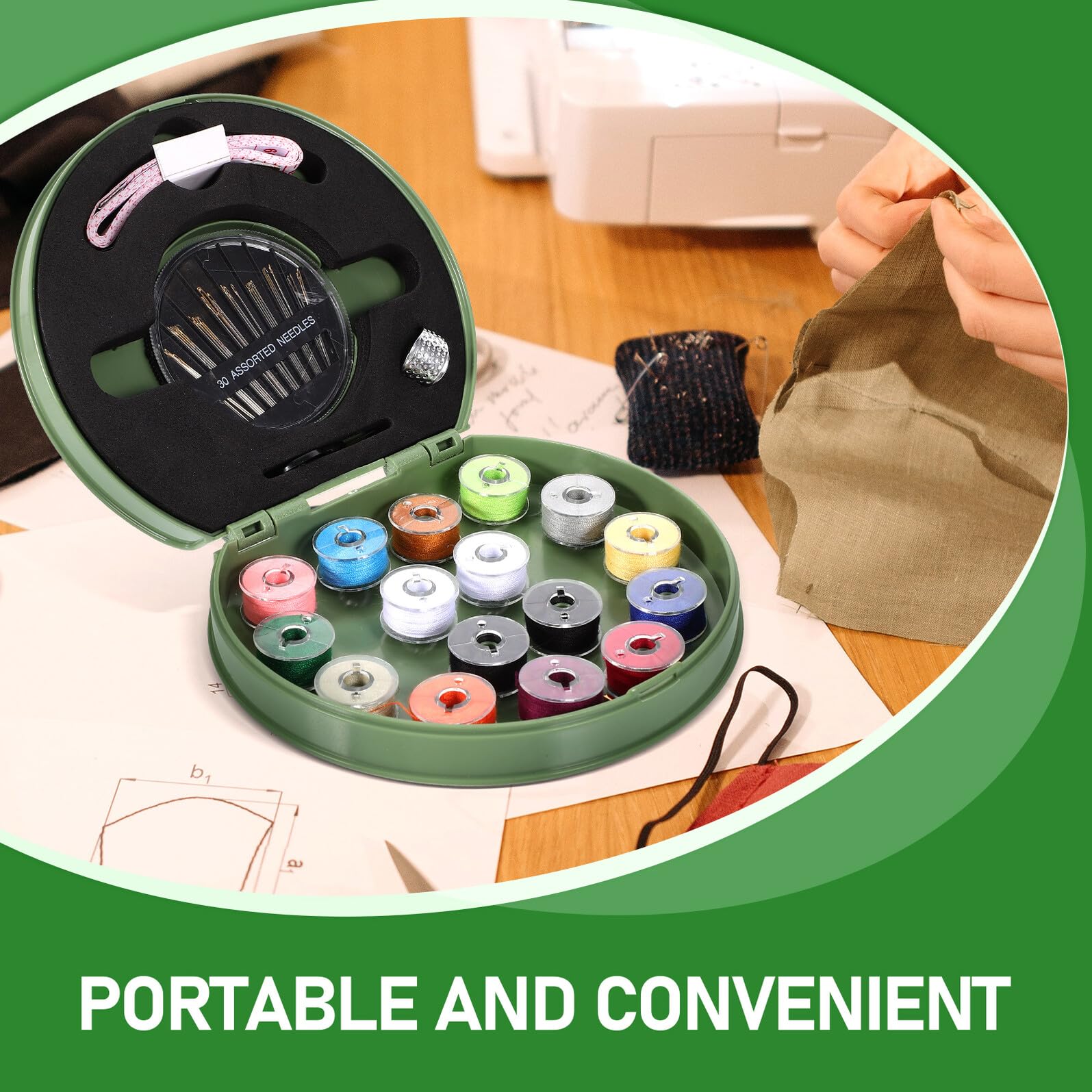 Mini Kit de Costura Portátil para Madre y Amigas, Organizador Compacto