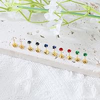 Vista 20 de Gold Nose Ring Stud, 20g Cartilage Earrings Tragus Piercing Jewelry, 14k Titanium Nose Ring Threadless Medusa Clip on Earrings, Flat Back Medusa