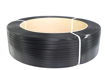 PAC Strapping 48H.50.2172 1/2" Heavy Duty Hand Grade Black Polypropylene Strapping, 7,200 Length
