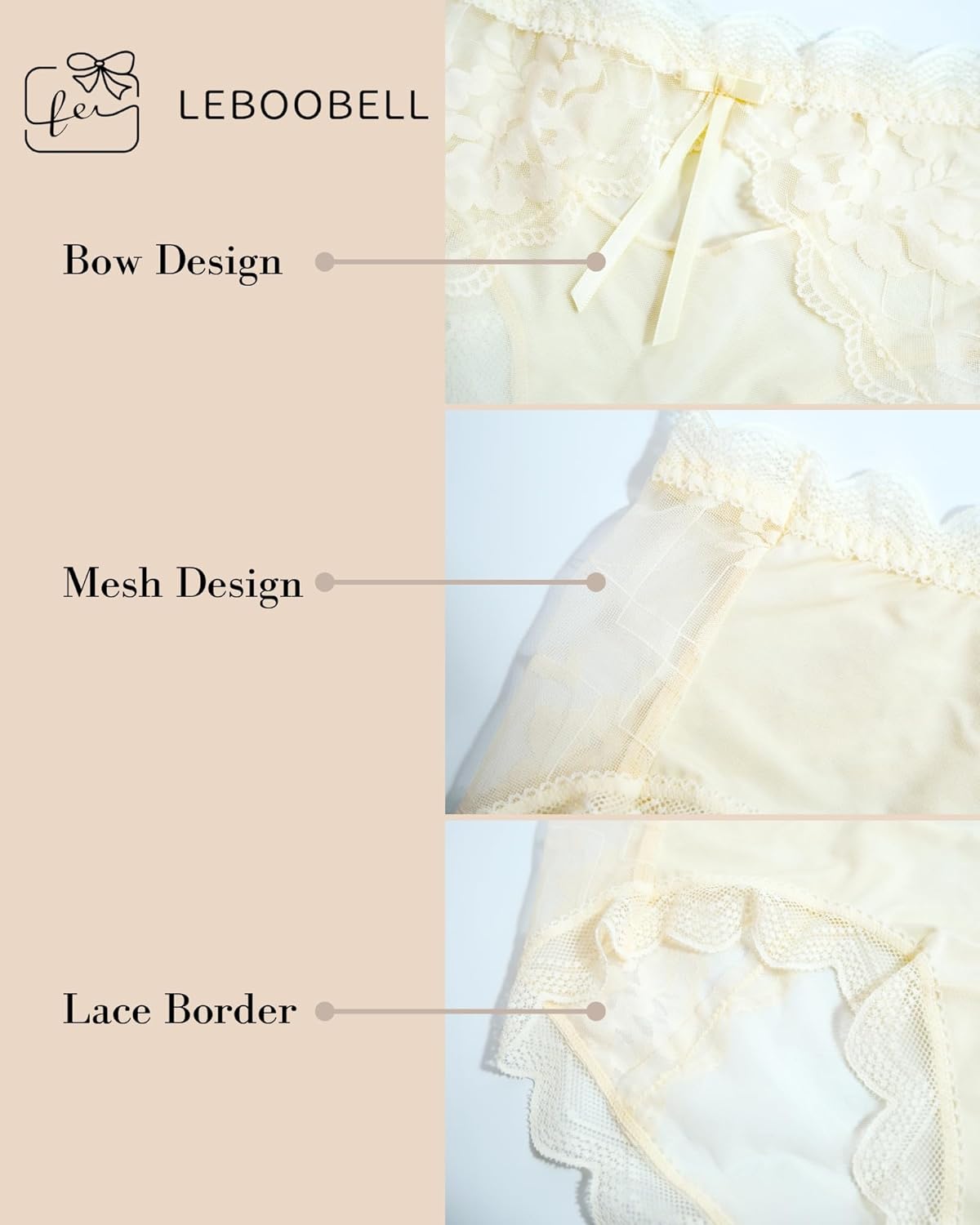 Womens Lace Panties 2 Pack No Show Panties Sexy See Through High Elasticity Plus Size - Image 4