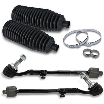 BESTPRICE 2x Tie Rod with Tie Rod End Front Left & Right 1x Steering Boot Set Compatible with BMW 1 Series E81 E87 E88 E82 3 E90 3 Series E93 E92 E91 X1 Series E84