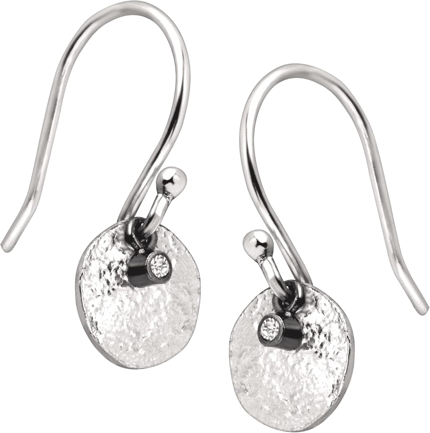 Silpada 'Mini Crystal Disc' Drop Earrings with Crystals in Sterling Silver - Image 2
