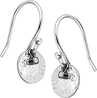 Vista 2 de Silpada Pendientes colgantes 'Mini Crystal Disc' con cristales en plata de ley, Cristal, cristal