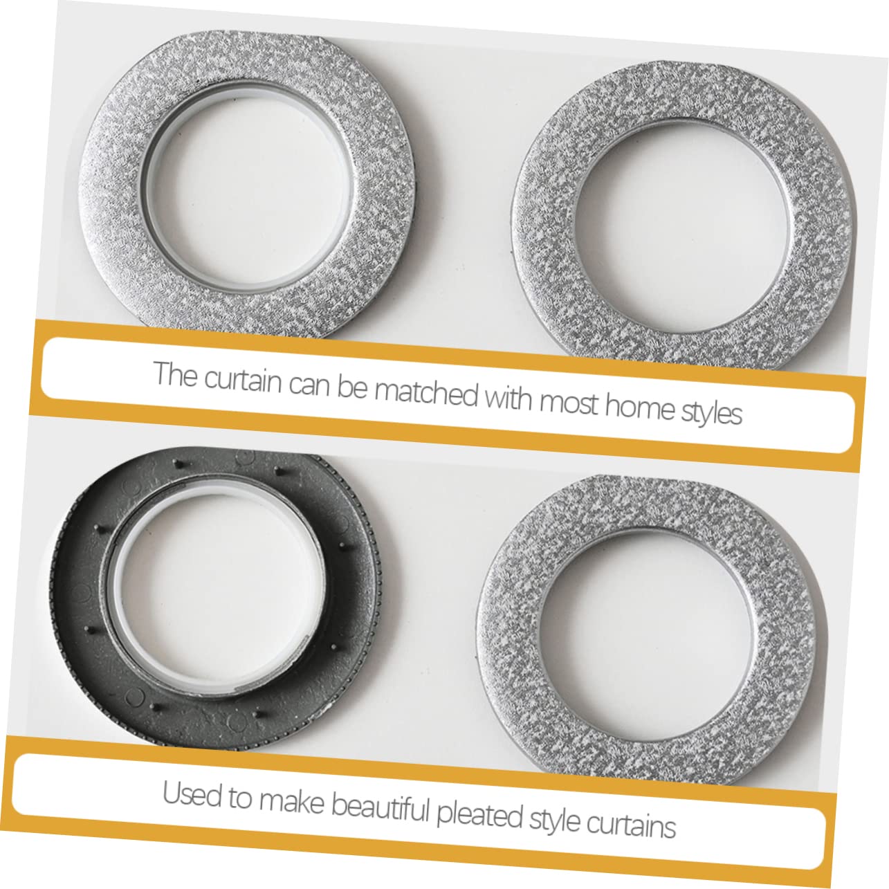 30 Pièces Boucle de Rideau Cercles de Rideaux œillets Crochets Rideaux Crochet pour Rideaux tentures Anneau de glissière de Rideau Anneaux de Rideaux réutilisables Plastique