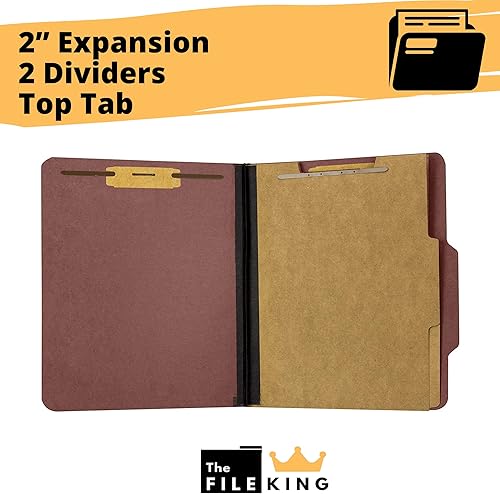 Miniatura 3 de The File King Carpetas de archivo Carnelia de tamaño carta con puntas, paquete de 10, 8.5 x 11 pulgadas