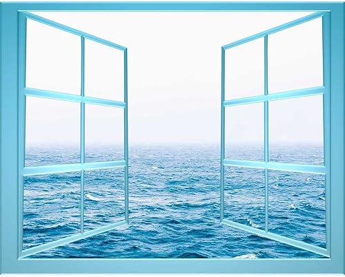 Miniatura 6 de Pegatinas de piedra con vista de arco para Pared de Cuarto, marco de ventana para despegar y pegar, decoración de pared del hogar, aula de 47.3 x