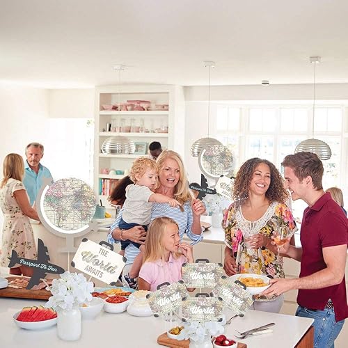 Miniatura 5 de Big Dot of Happiness World Awaits - Palitos de centro de mesa para fiestas temáticas de viaje, decoración de mesa Showstopper, 35 piezas