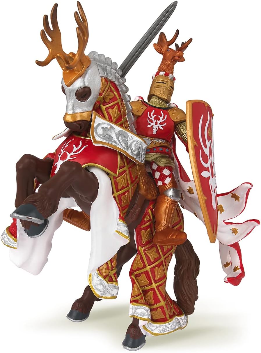 Papo The Medieval Era Figure, Knight Stag Red