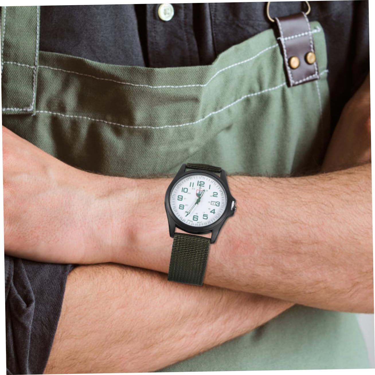 ibasenice Reloj para Hombre - Reloj de Pulsera de Cuarzo para Hombre Reloj de Nylon para Hombre Relojes Deportivos de Campo Calendario Reloj de Pulsera de Cuarzo