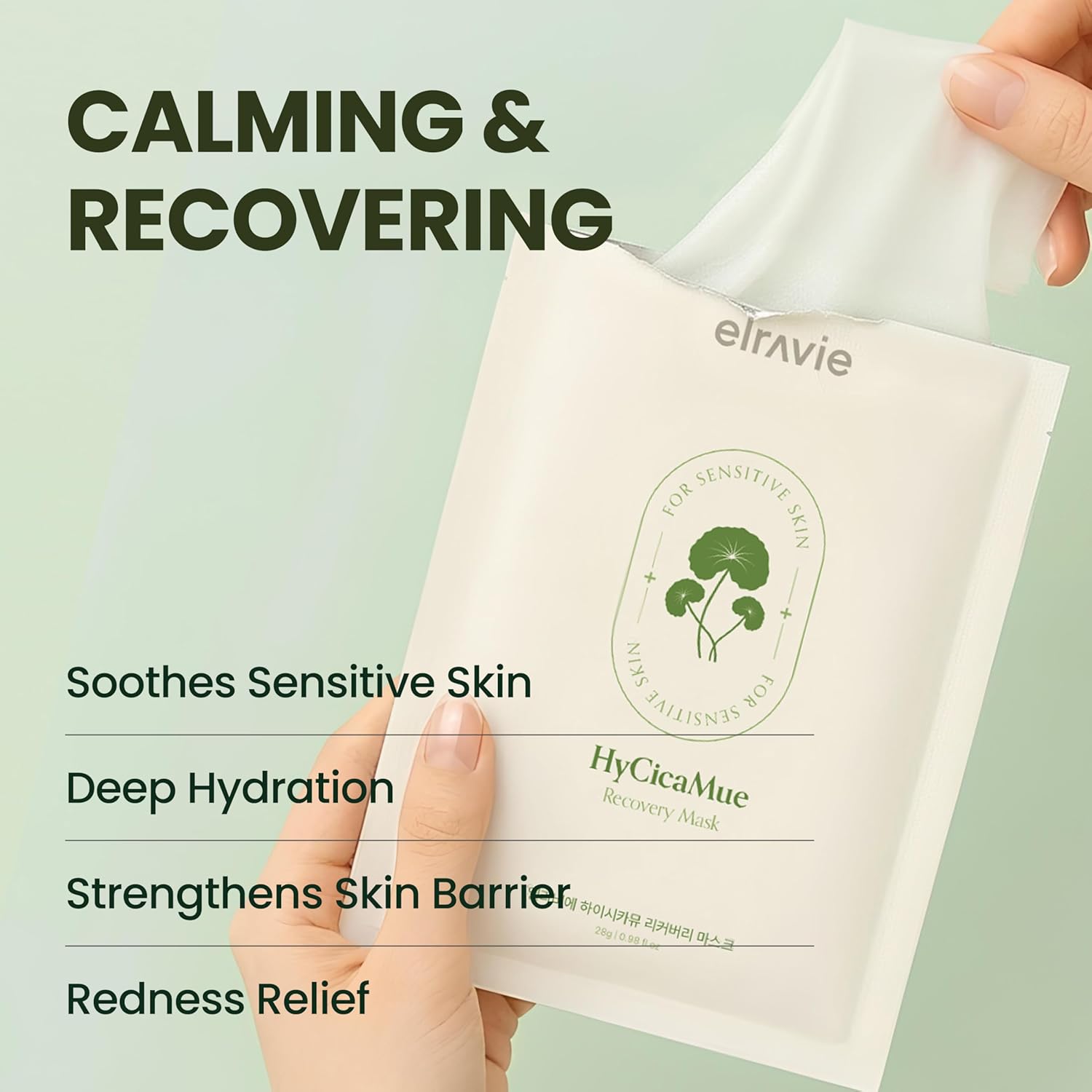 HyCicaMue Recovery Mask(10ea) | Soothing & Hydrating Sheet Masks for Sensitive Skin | Cica, Aloe Vera Leaf Extract, Hyaluronic Acid | Daily Calming & Moisture Barrier Care | Korean Face Mask - Image 5