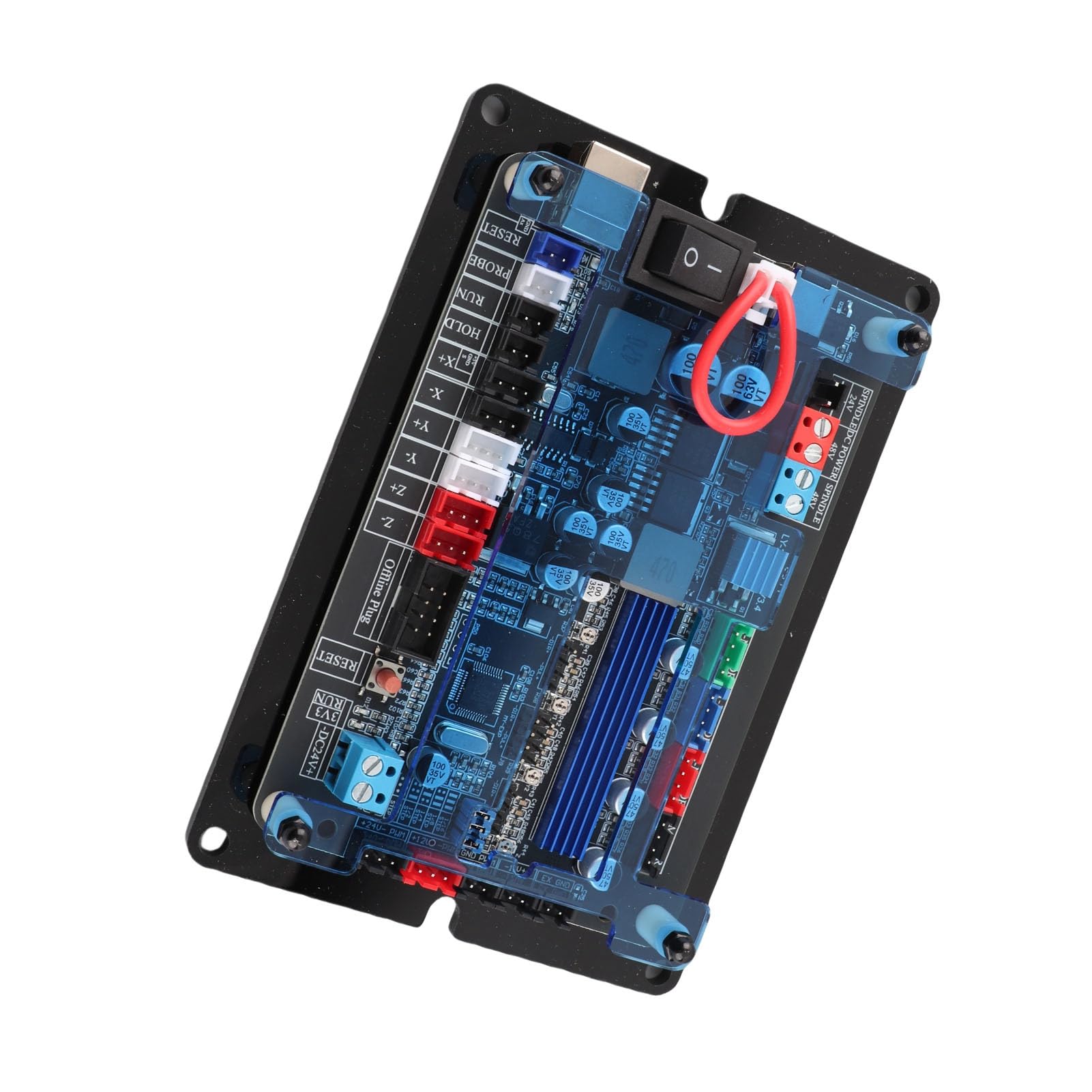 RepiceFinem Carte de Contrôleur GRBL 3 Axes 32 Bits pour Moteur Pas à Pas Contrôle Précis du Mouvement pour Machines de Gravure du Bois et Routeurs CNC avec Support Hors Ligne Compatibilité Polyvale
