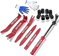 Vista 1 de Wetado - Juego de herramientas de extracción de molduras automáticas, 16 piezas, kit de herramientas de plástico para automóvil, clip, audio