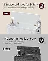 Vista 7 de VASAGLE Cofre de almacenamiento, banco de almacenamiento con 2 cajones de tela, estilo granja, para entrada, dormitorio, sala de estar, 15.7 x 39.4