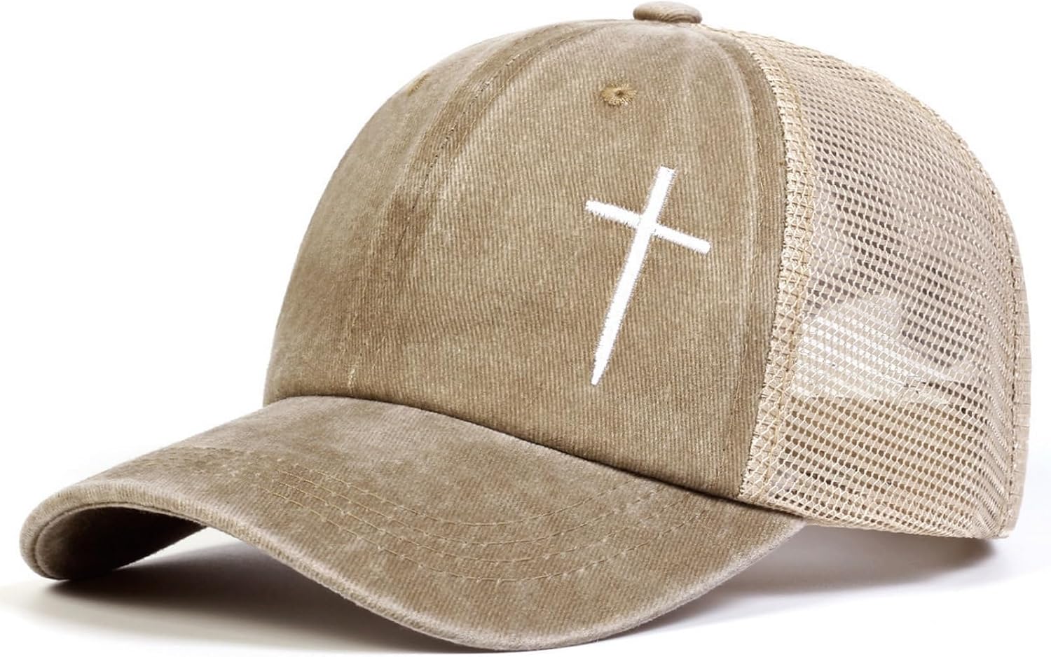 Jesus Cross Baseball Cap Fashion Adjustable Christian Hat Trucker Hat for Women Men