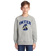 Inter Felpa Bambino, a, Prodotto Ufficiale Inter, Design con Biscione Collezione Back to Stadium, 100% Cotone, Adatta a Tutti i Tifosi Nerazzurri