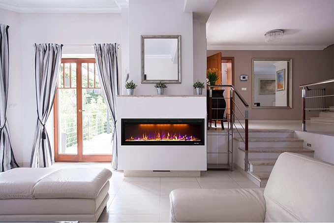 Chimenea Eléctrica Valuxhome 50 Pulgadas Empotrable Control Remoto miniatura 2
