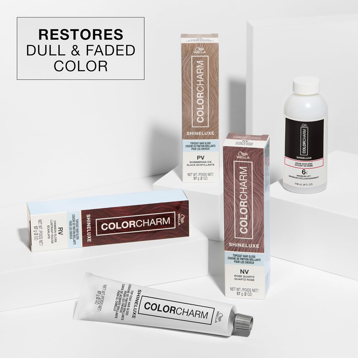 COLORCHARM ShineLuxe Hair Gloss Collection | Hair Color & Cream Developer | Restores Color Vibrancy & Adds Shine with Smooth, Conditioned Results | Vegan Formula & Free of Ammonia