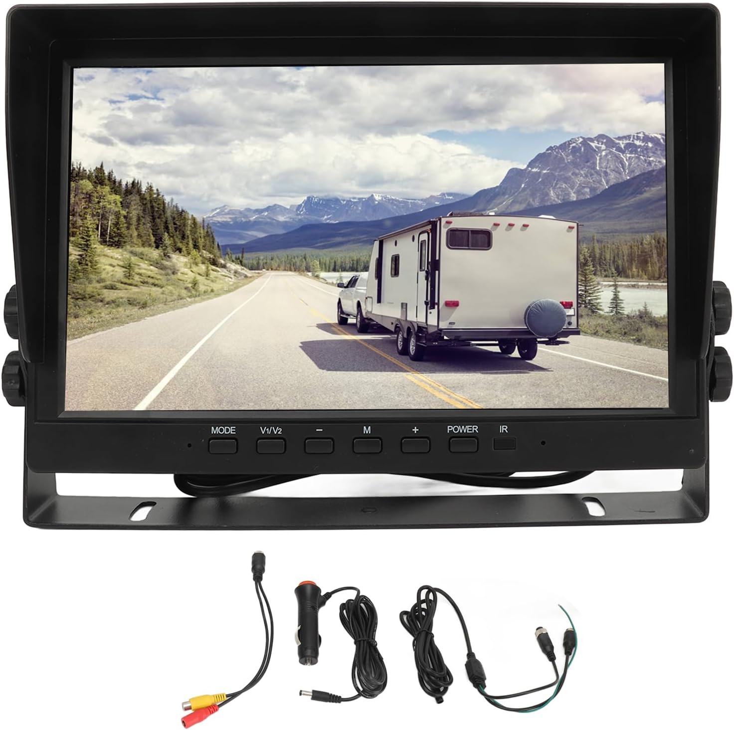 Monitor HD 9 Pollici Per Telecamera Di Backup – Schermo IPS 1280x600, Ingressi Video Multipli, Per Camion E Furgoni - 5