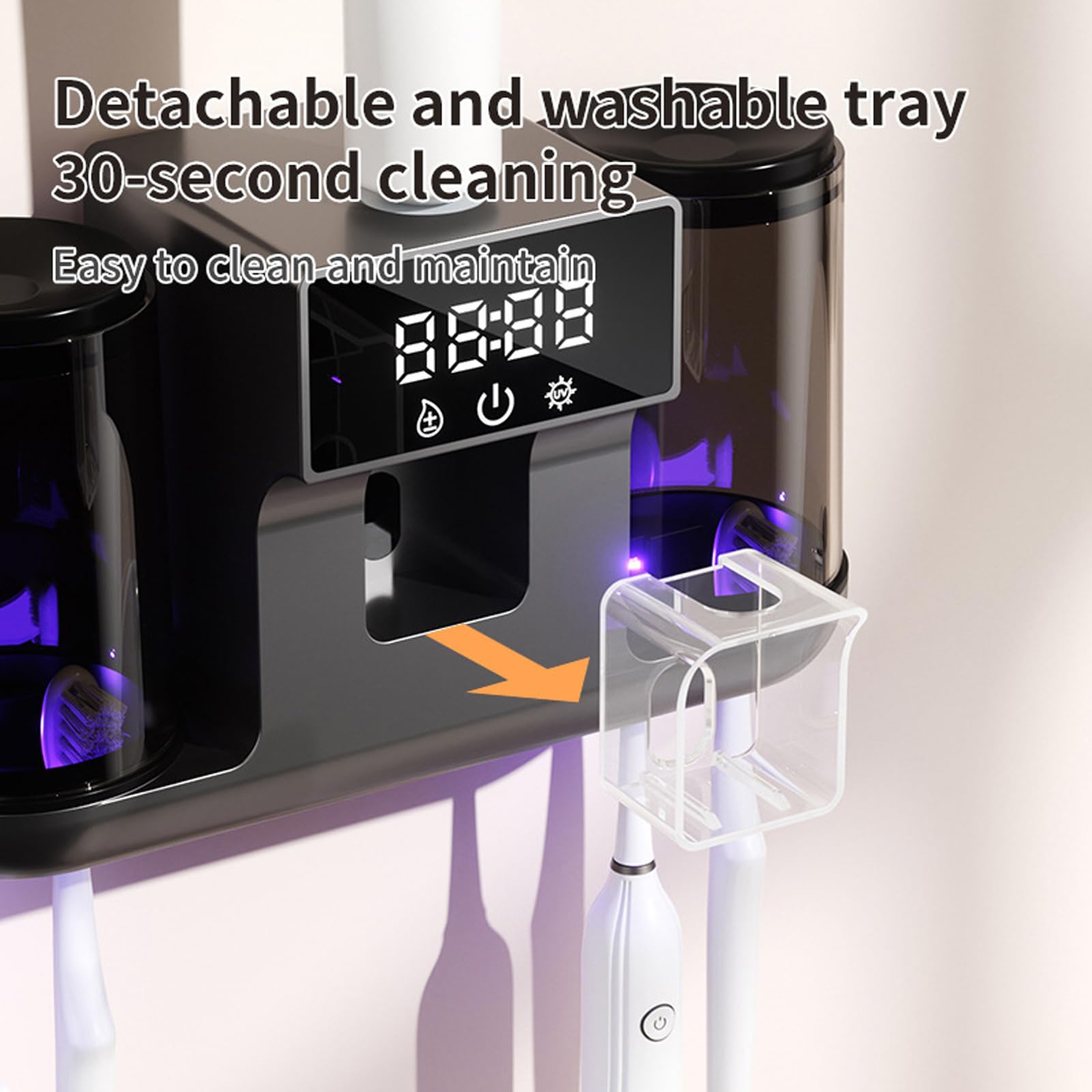 Soporte para cepillos de Dientes de Almacenamiento Cubierto con dispensador de Pasta de Dientes, Organizador de baño montado en la Pared para hogar, Soporte para cepillos de Dientes montado en la