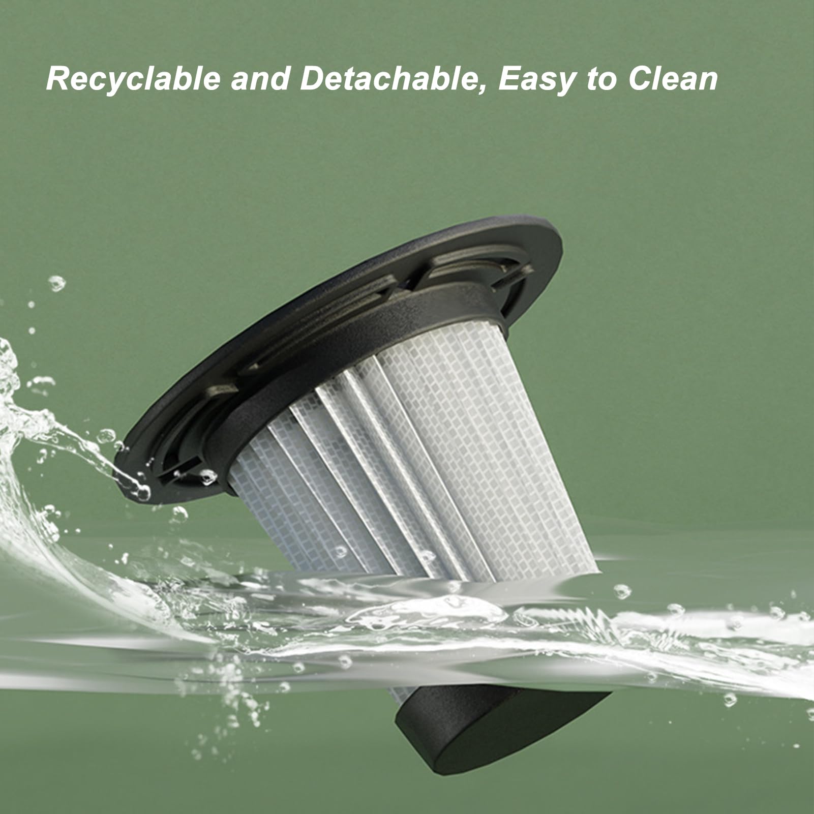 Nutriess Cordless Vacuum Duster Large Suction 4000mAh Fast Charge Low Noise Electric Air Duster Green for Home Office Car Cleaning