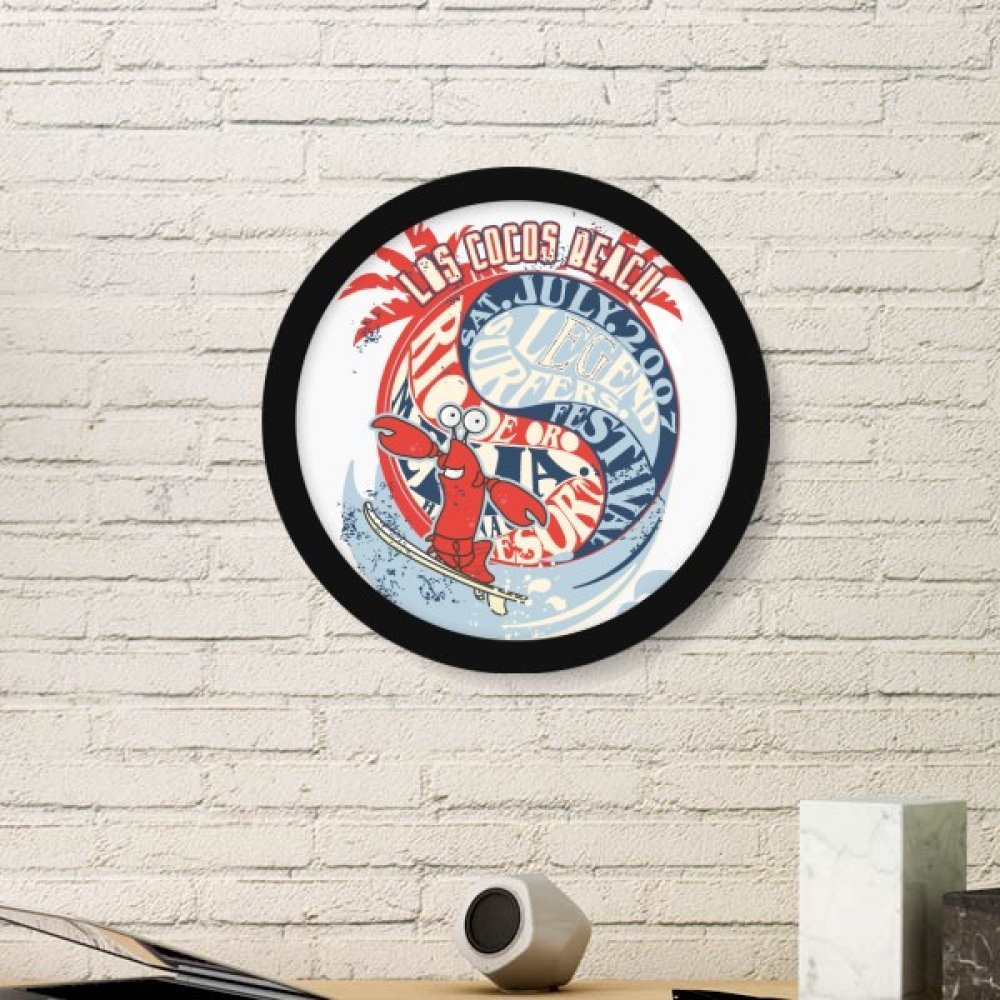 Cadre bois rond peinture homard noir mat, une pièce d'art marin d'exception