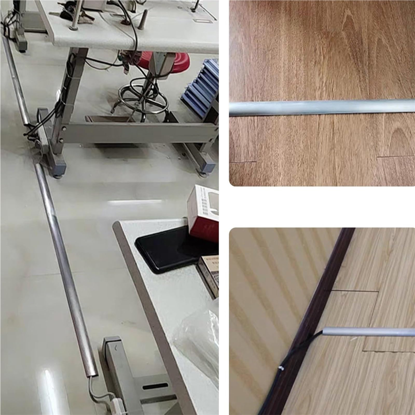 calpestabile passacavi Protezione Copricavo Autoadesiva In Lega Di Alluminio, Gestione Del Pavimento Per Scuole Di Magazzini Di Uffici Domestici, Decorazione(2 pcs,L W H 120cm x 100mm x 30mm)
