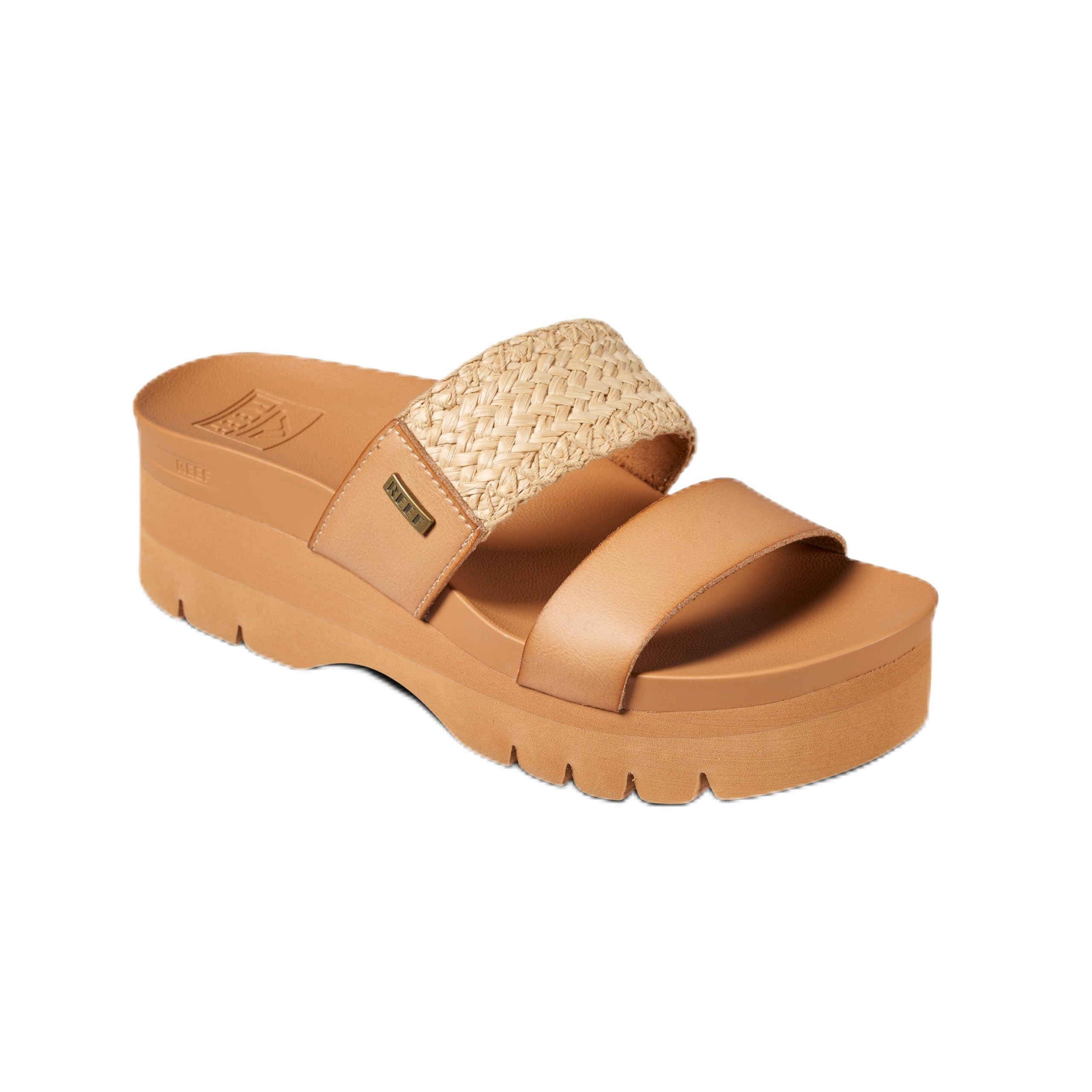 REEF Women's Cushion Vista Higher Platform Sandal Natural Raffia 9M