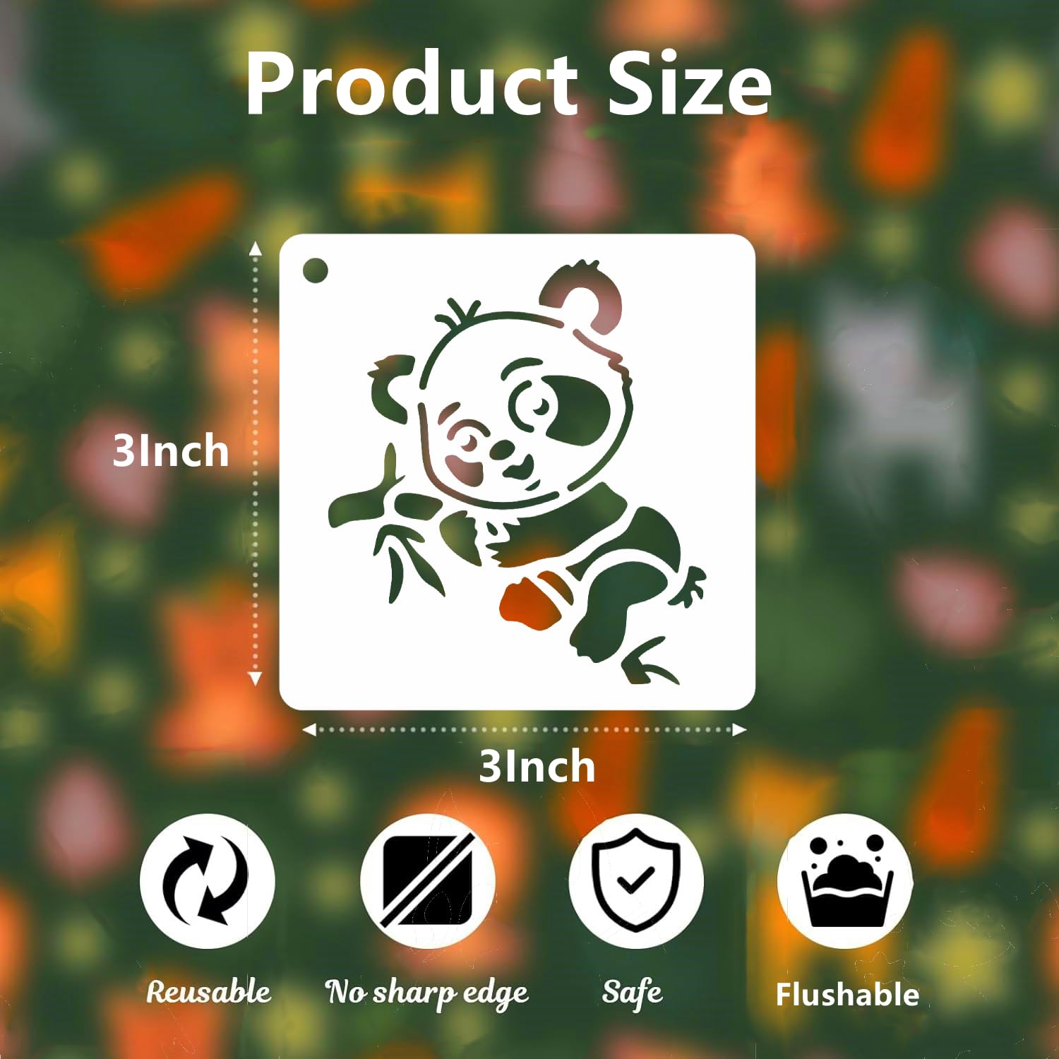 30 Pieces Cute Animal Stencils 3Inch Reusable and Flushable Print Stencils Cat Dog Panda Pattern Templates for Painting on Wood Burning Art - Image 2