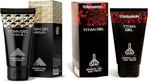 Tonisabery Enlarger Titan Gel Red para Hombres Original Masculino Gel de Ampliación Oro con Titan Gel Crema de Masaje Rojo (Paquete de 2)